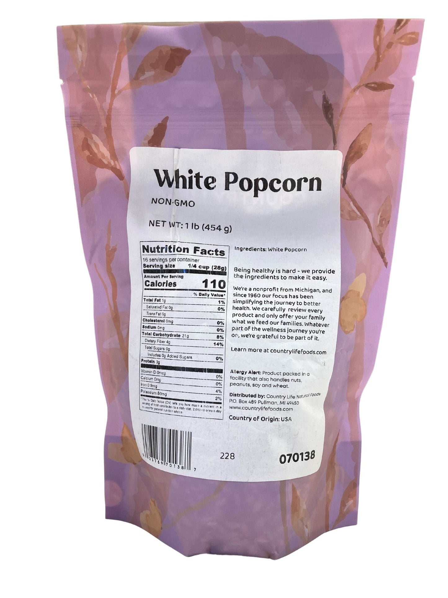 Popcorn, White - Premium Grains from Country Life Natural Foods - Just $4.95! Shop now at Concordia Style Boutique