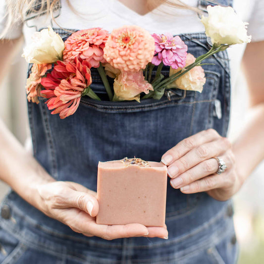 Wild Rose + Honey Handmade Tallow and Goat Milk Soap Bar