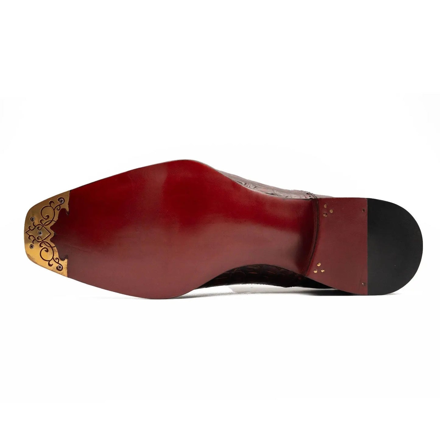 Wine Red Crocodile Oxford Shoes Goodyear Norwegian 8020