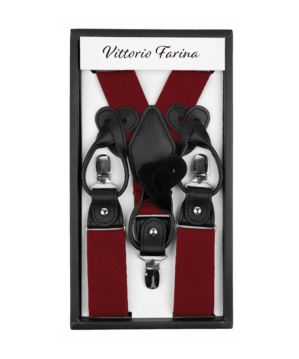Vittorio Farina Men's Convertible Suspender in Gift Box: 70% Polyester & 30% Elastomer - Concordia Style Boutique