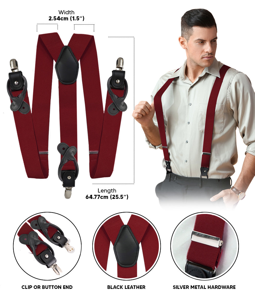 Vittorio Farina Men's Convertible Suspender in Gift Box: 70% Polyester & 30% Elastomer - Concordia Style Boutique