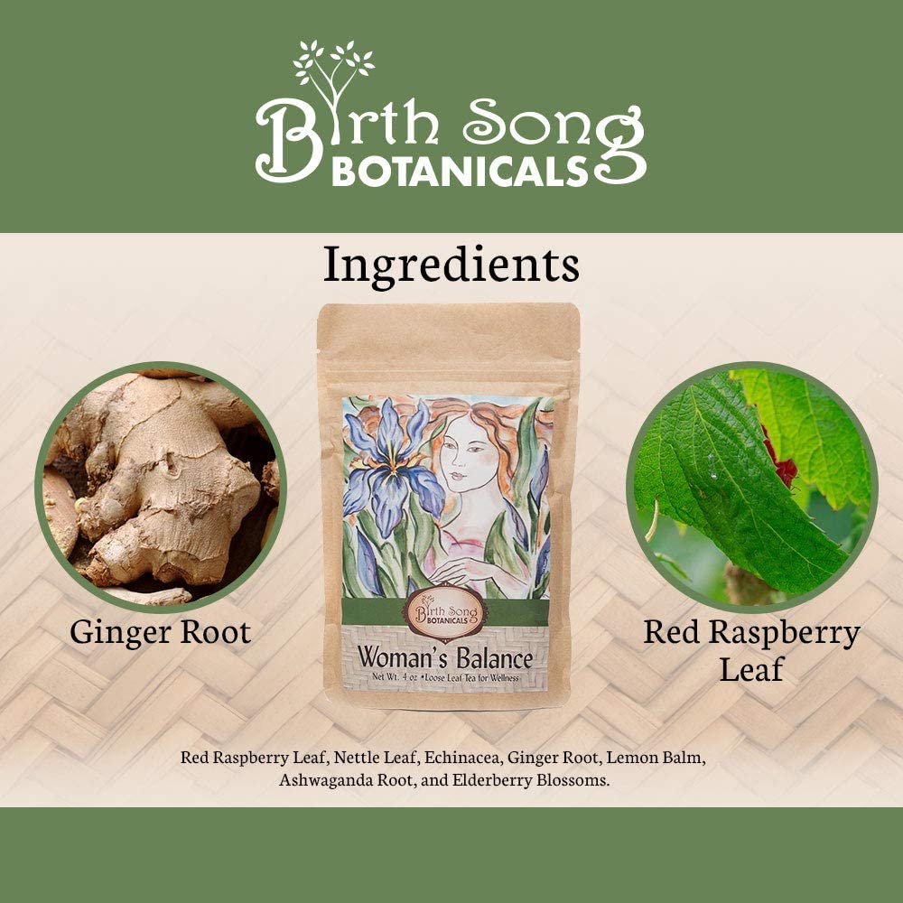 Woman's Balance Nourishing Herbal Tea To Support Hormone Harmony, Stress, PMS, Fertility, and a Healthy Immune System* with Ashwagandha Root 4 oz. - Concordia Style Boutique