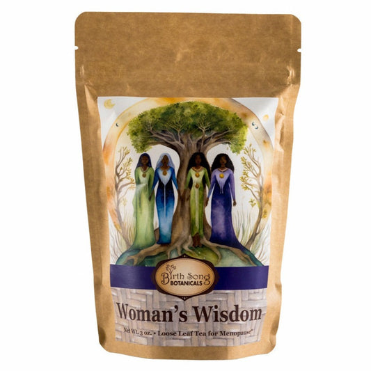 Woman's Wisdom Nourishing Herbal Tea for Menopause and Perimenopause Support* with Tulsi, Loose Leaf 3 oz. - Concordia Style Boutique