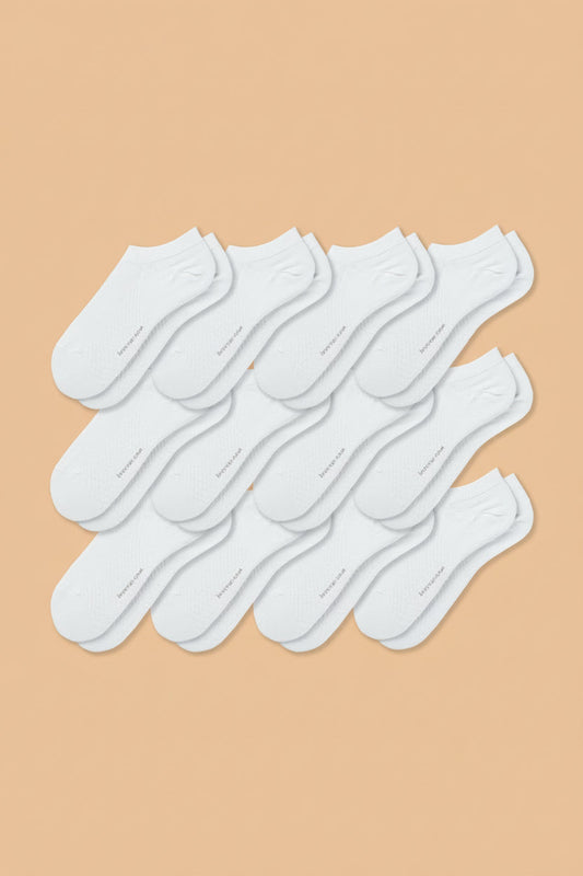 12-Pack Men's Antibacterial Massage Ankle Socks