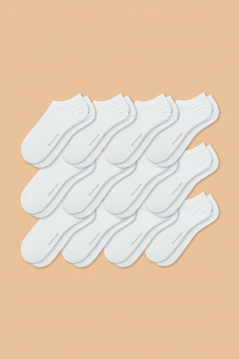 12-Pack Women's Antibacterial Massage Ankle Socks