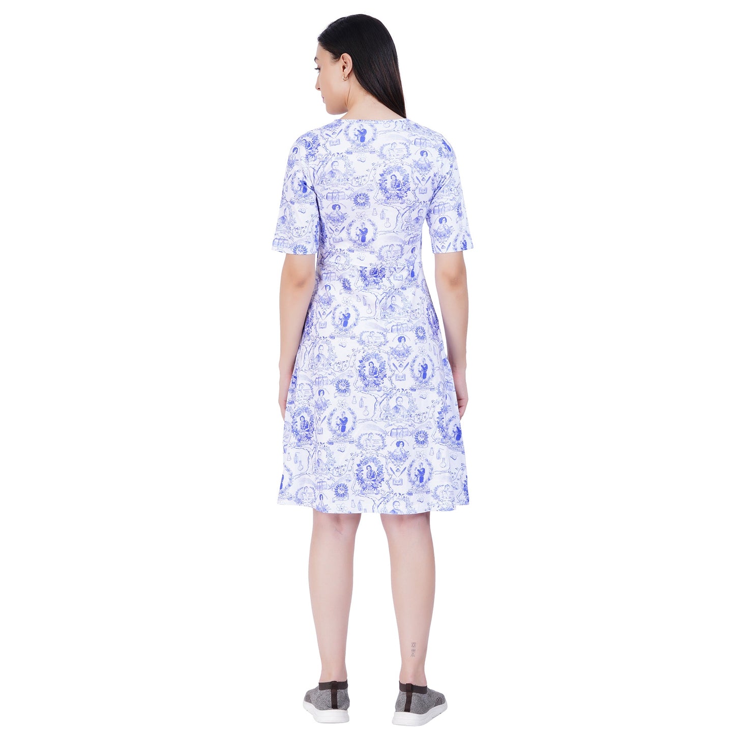 Women In Science A-Line Dress (With Waist Seam)