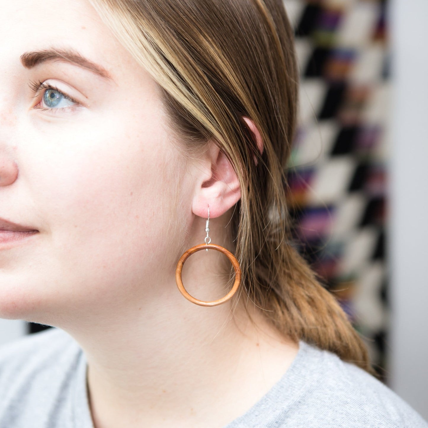 Wood Hoop Earrings - Concordia Style Boutique