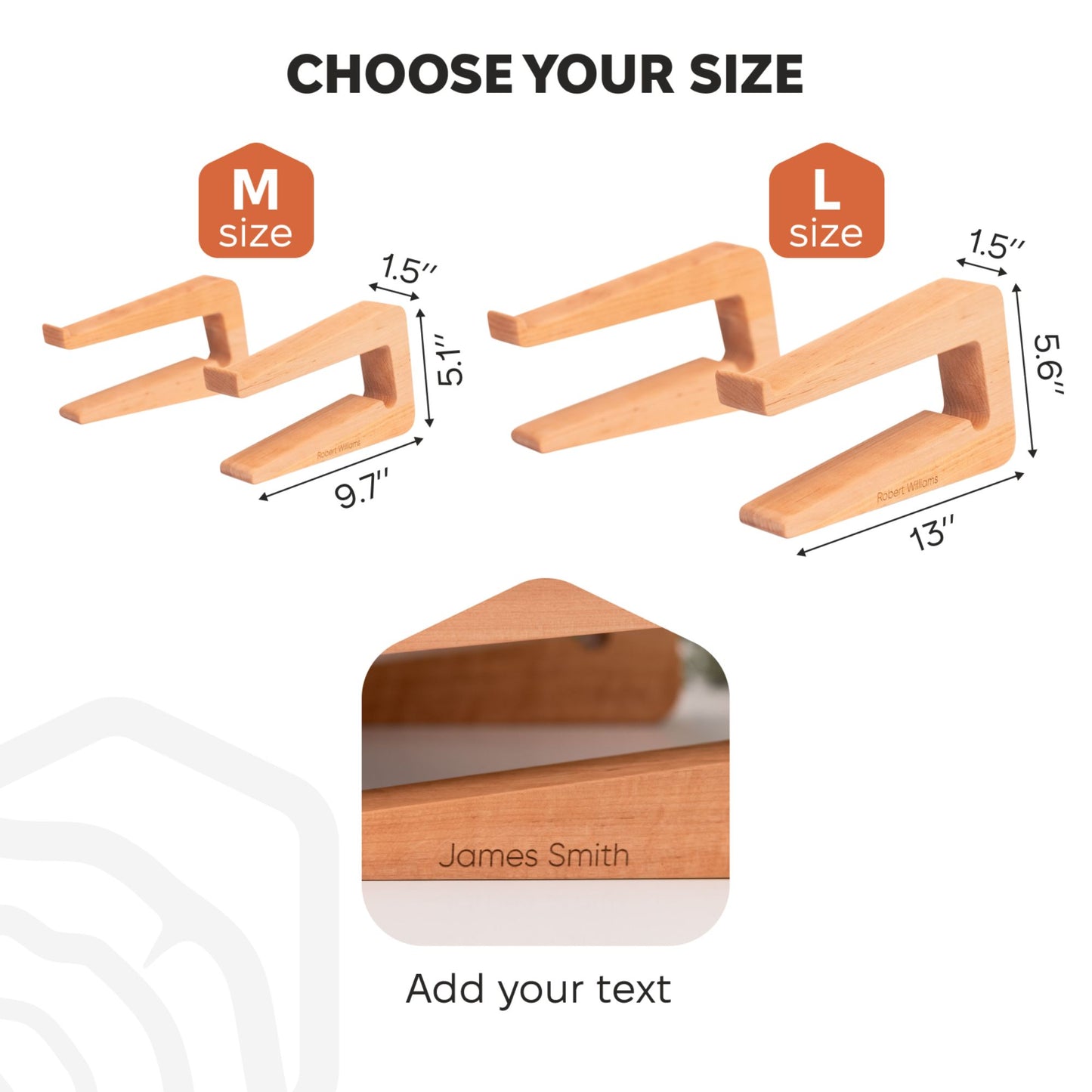 Dual Wooden Laptop Dock – Solid Wood