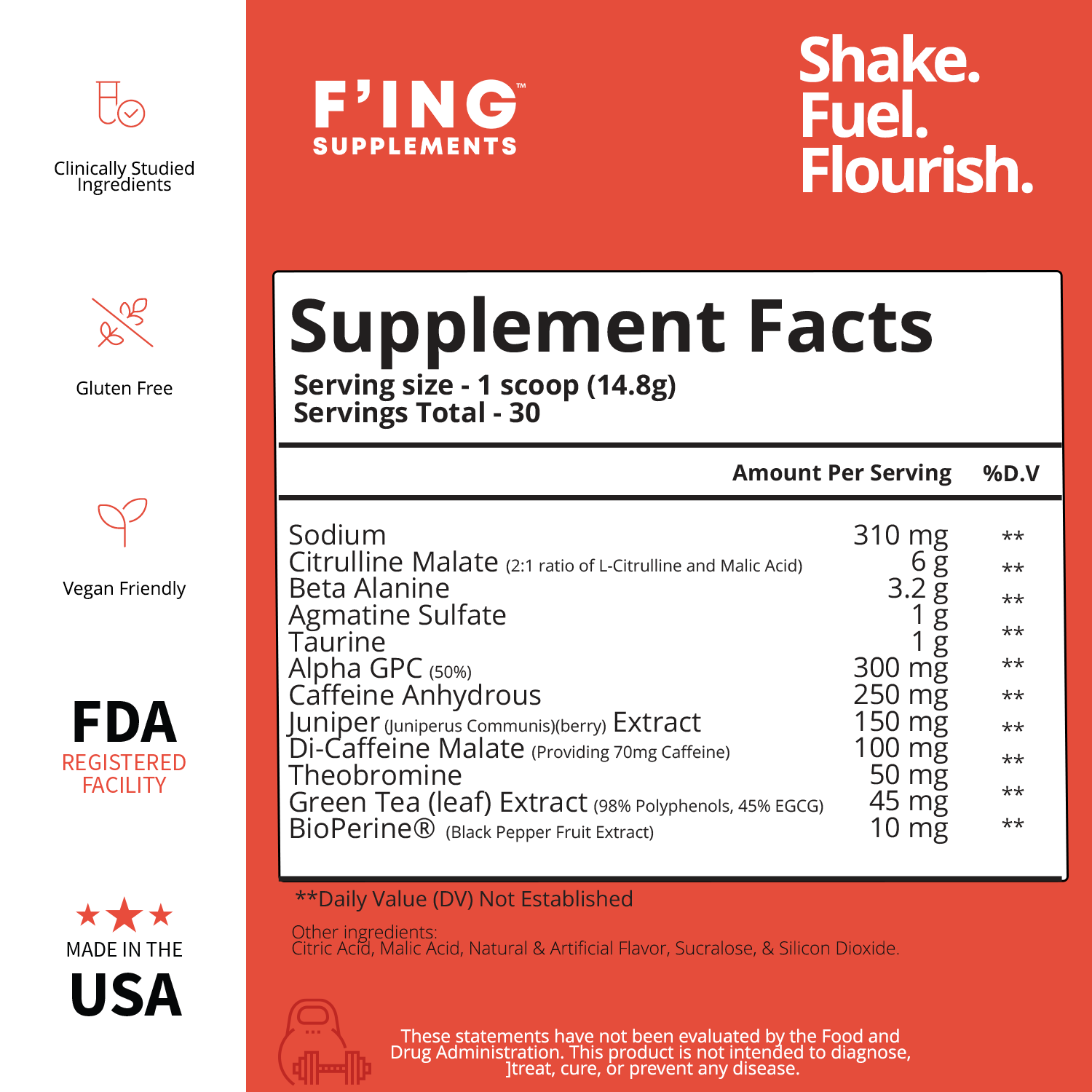 F'ing Nootropic Pre-Workout Supplement - Unleash Your Focus and Power - Concordia Style Boutique