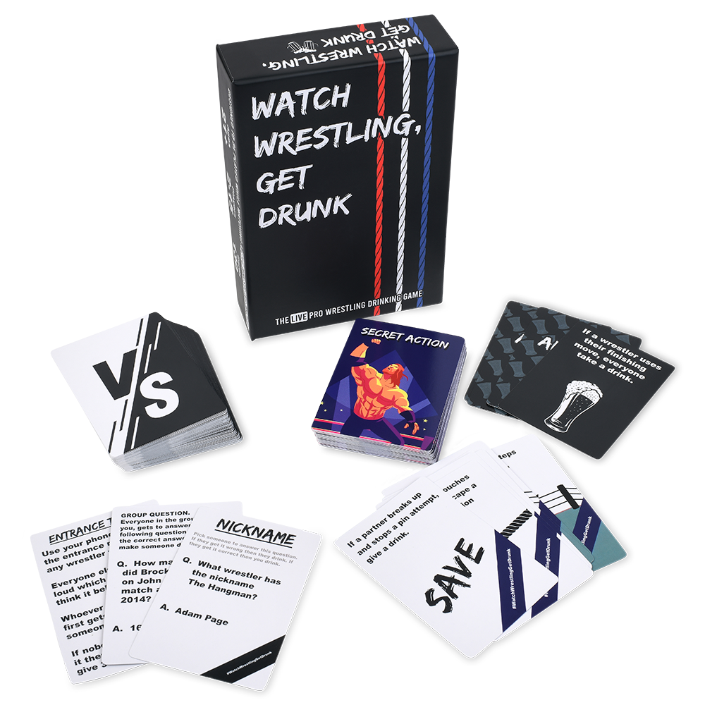 WATCH WRESTLING, GET DRUNK - The Live Pro Wrestling Drinking Game - Concordia Style Boutique