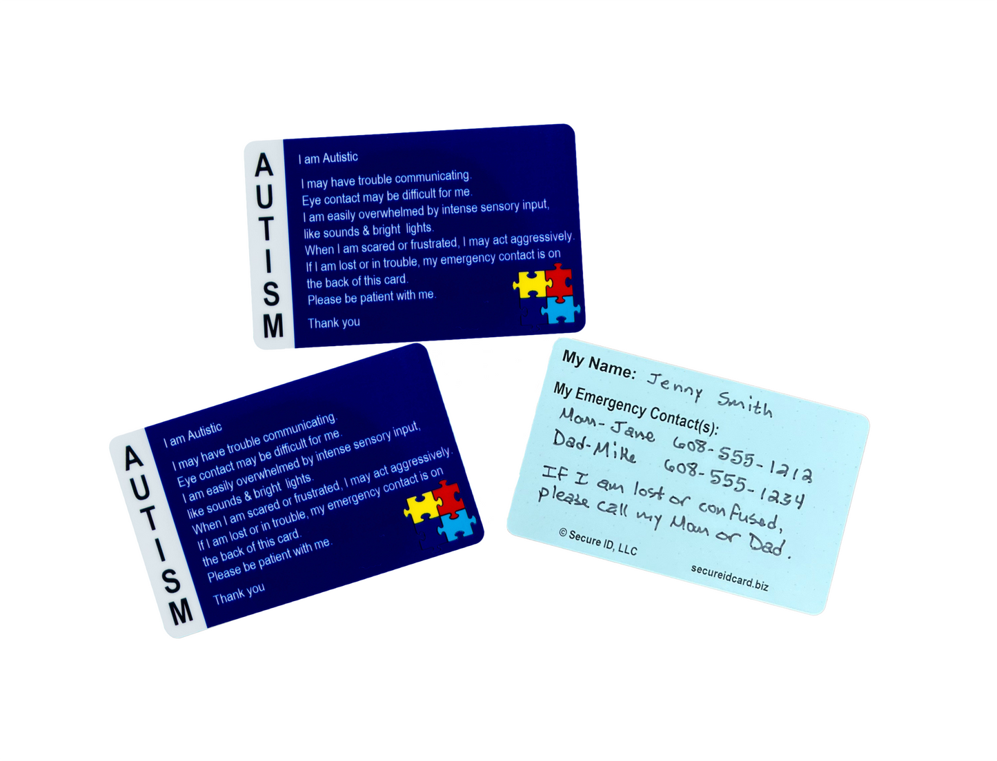 Write on Autism Awareness Card