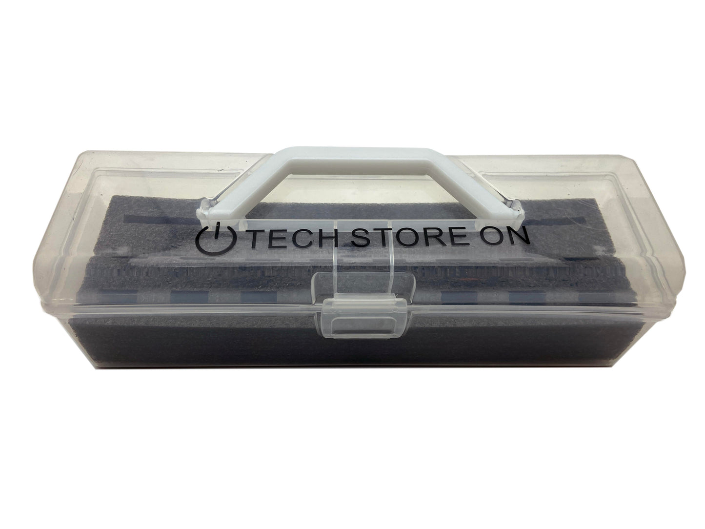 USB Drive Organizer Case (Plastic – 24 Slots with Handle) – Shockproof Antistatic Storage Box