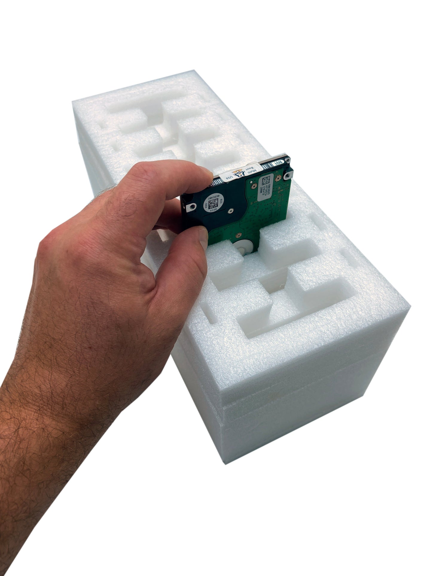 Foam Organizer Brick for USB, SSD & microSSD – Antistatic Shockproof Storage Insert