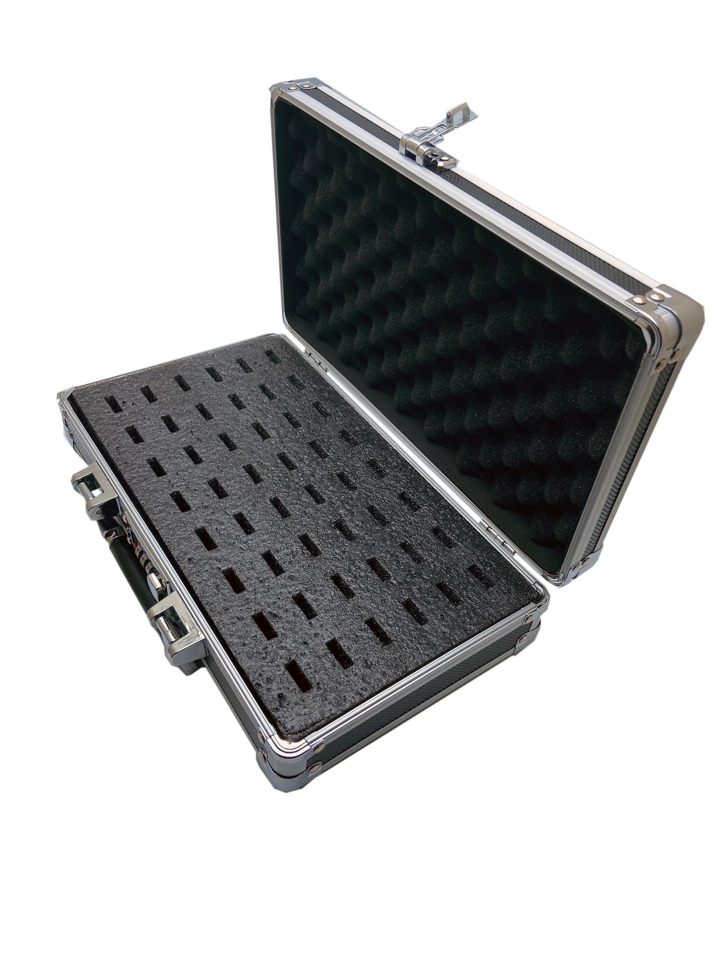 Aluminum USB Drive Organizer Case (48 Slots with Handle) – Shockproof Antistatic Storage Box