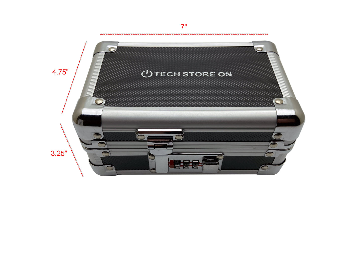 USB Drive Organizer Case (Aluminum – 12 Slots) – Shockproof Antistatic Storage Box with Lock