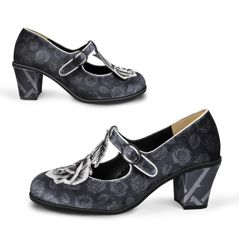 Chocolaticas® Mid Heels Black Tudor Women's Mary Jane Pump - Concordia Style Boutique