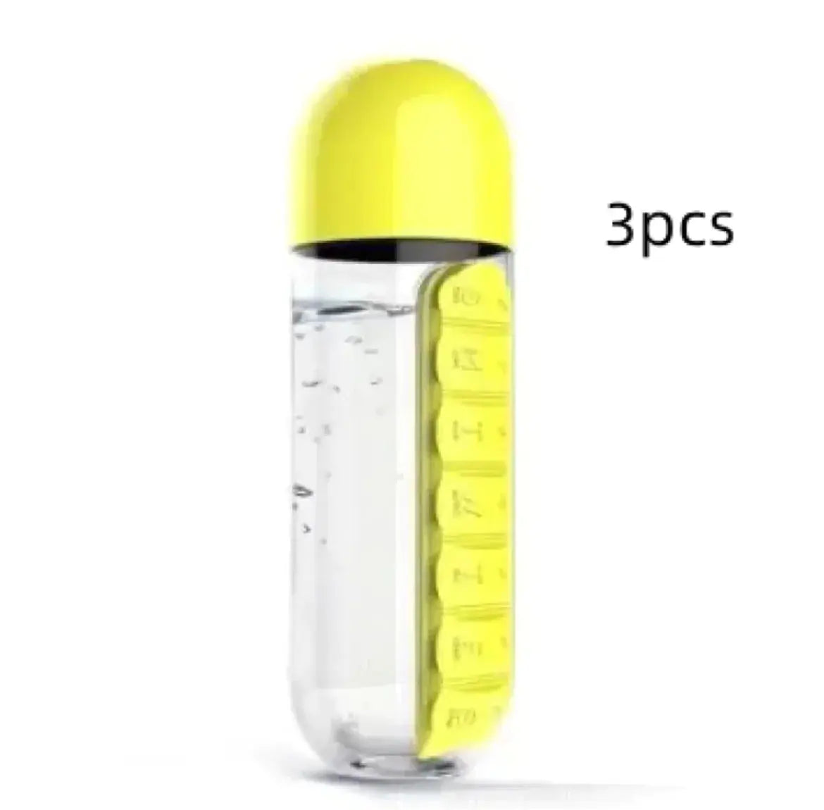 2-in-1 Medicine Bottle [Pill Organizer + Bottle] Cup included – 600 ml