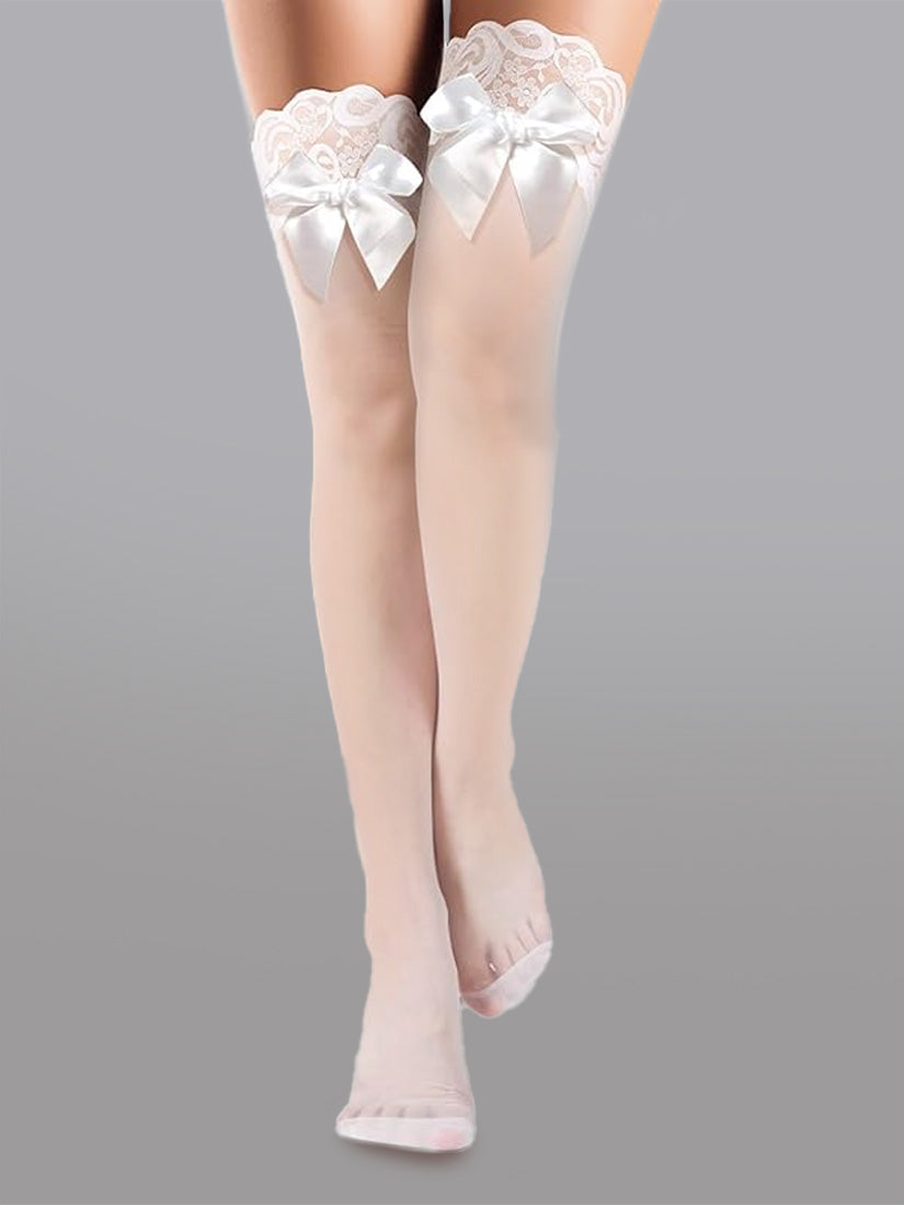 Butterfly Knot Thigh-High Stockings - Concordia Style Boutique