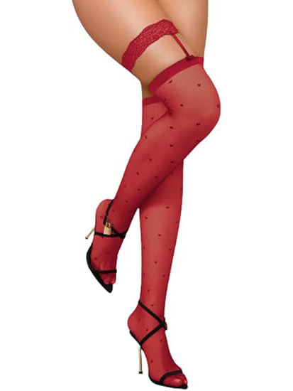 Polka Dot Thigh-High Stockings - Concordia Style Boutique