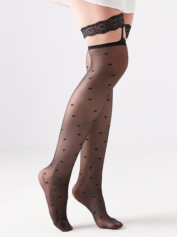 Polka Dot Thigh-High Stockings - Concordia Style Boutique