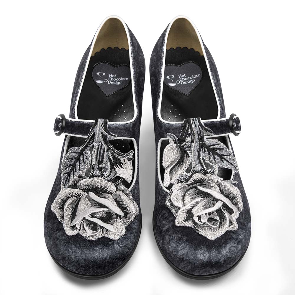 Chocolaticas® Mid Heels Black Tudor Women's Mary Jane Pump - Concordia Style Boutique