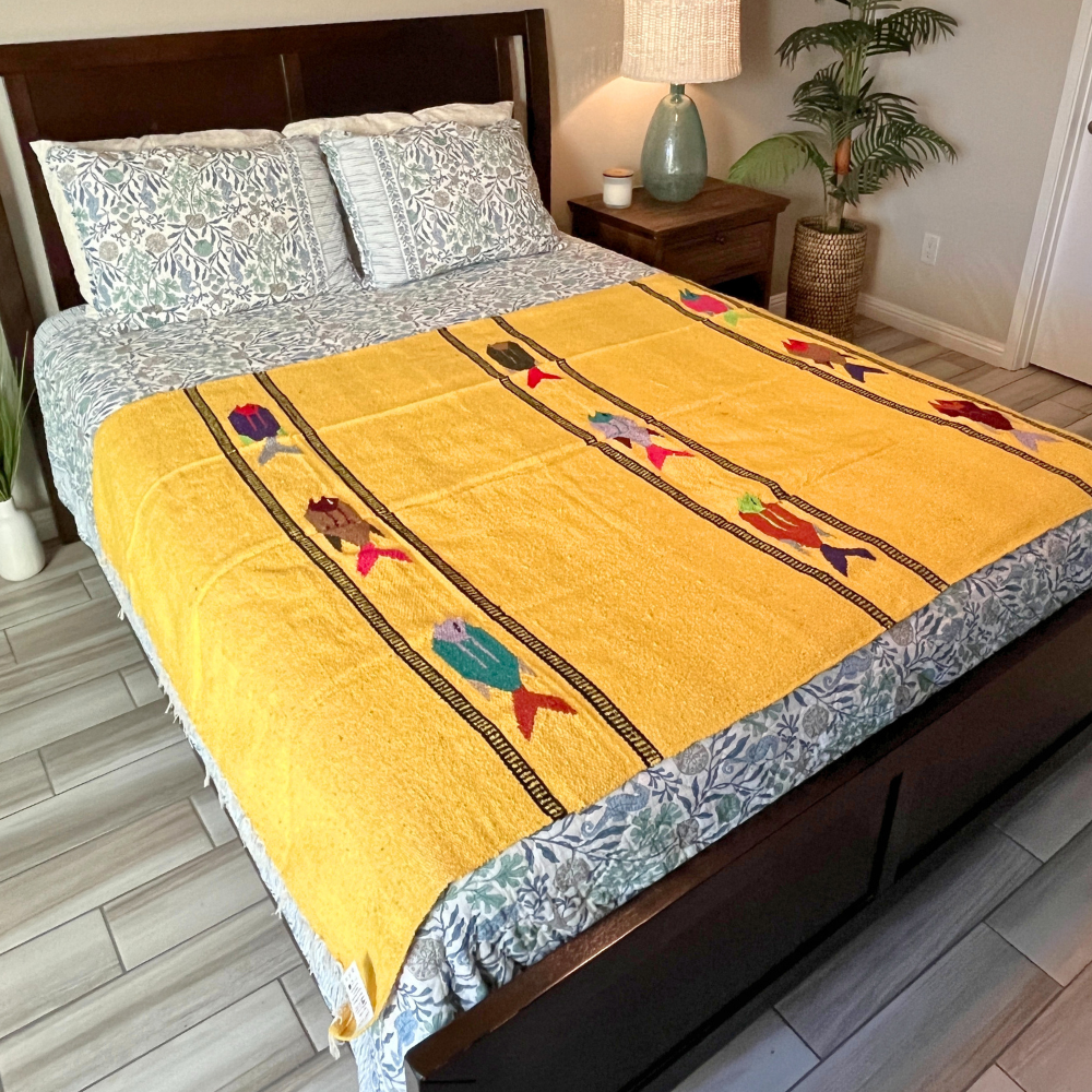 Yellow Baja Fish Blanket - Concordia Style Boutique