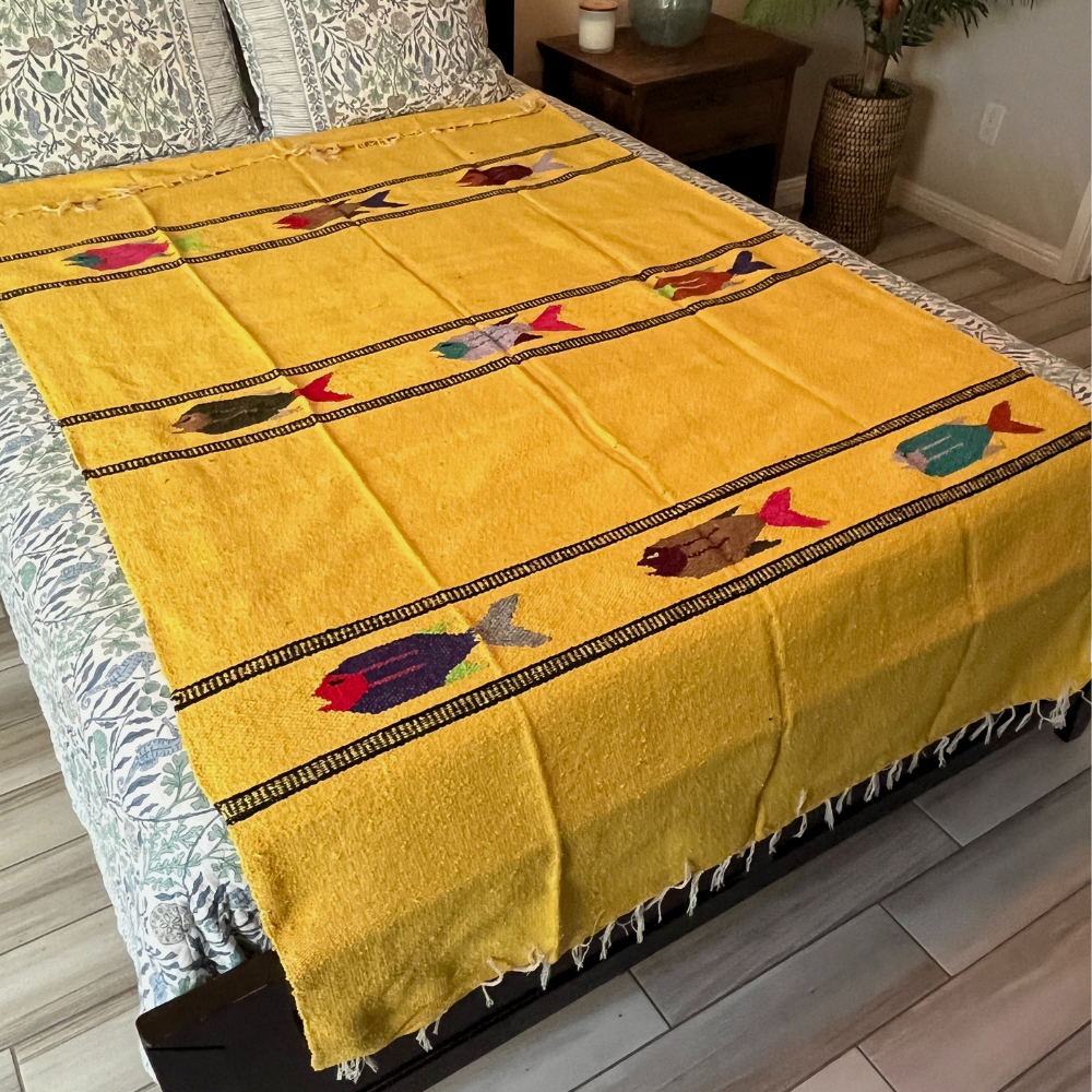 Yellow Baja Fish Blanket - Concordia Style Boutique