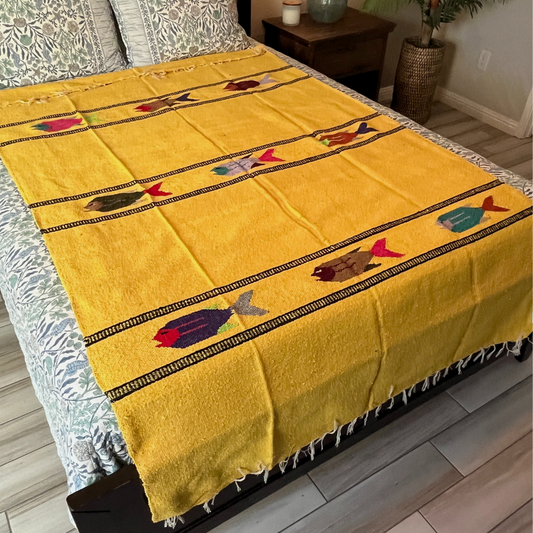 Yellow Baja Fish Blanket - Concordia Style Boutique