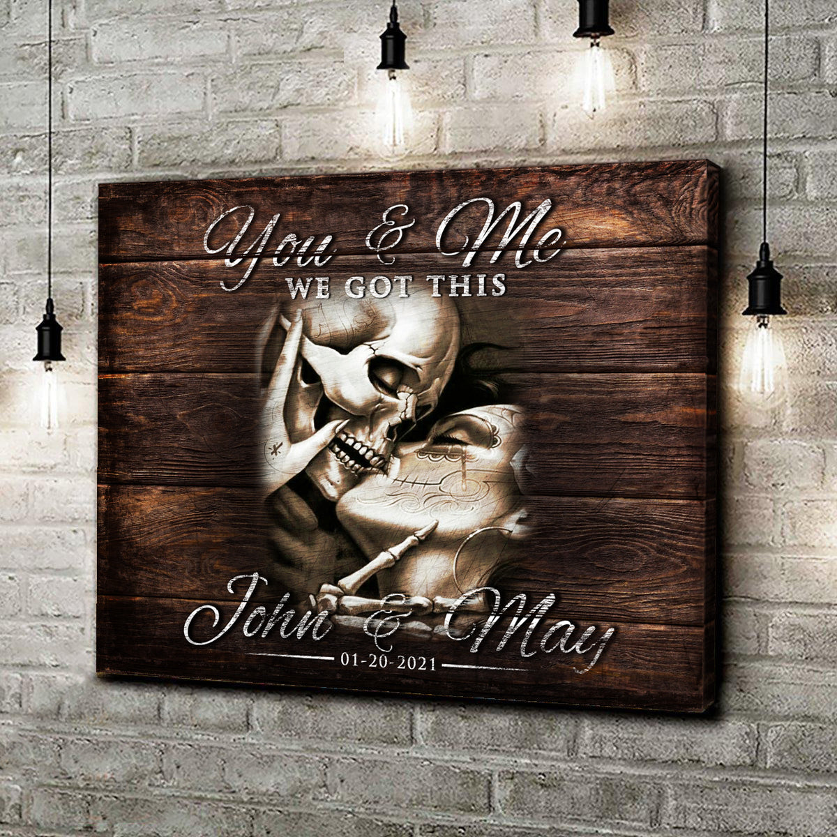 We Got This Personalized Skeleton Couple - Gift For Gothic Lover - Gothic Decor For Home