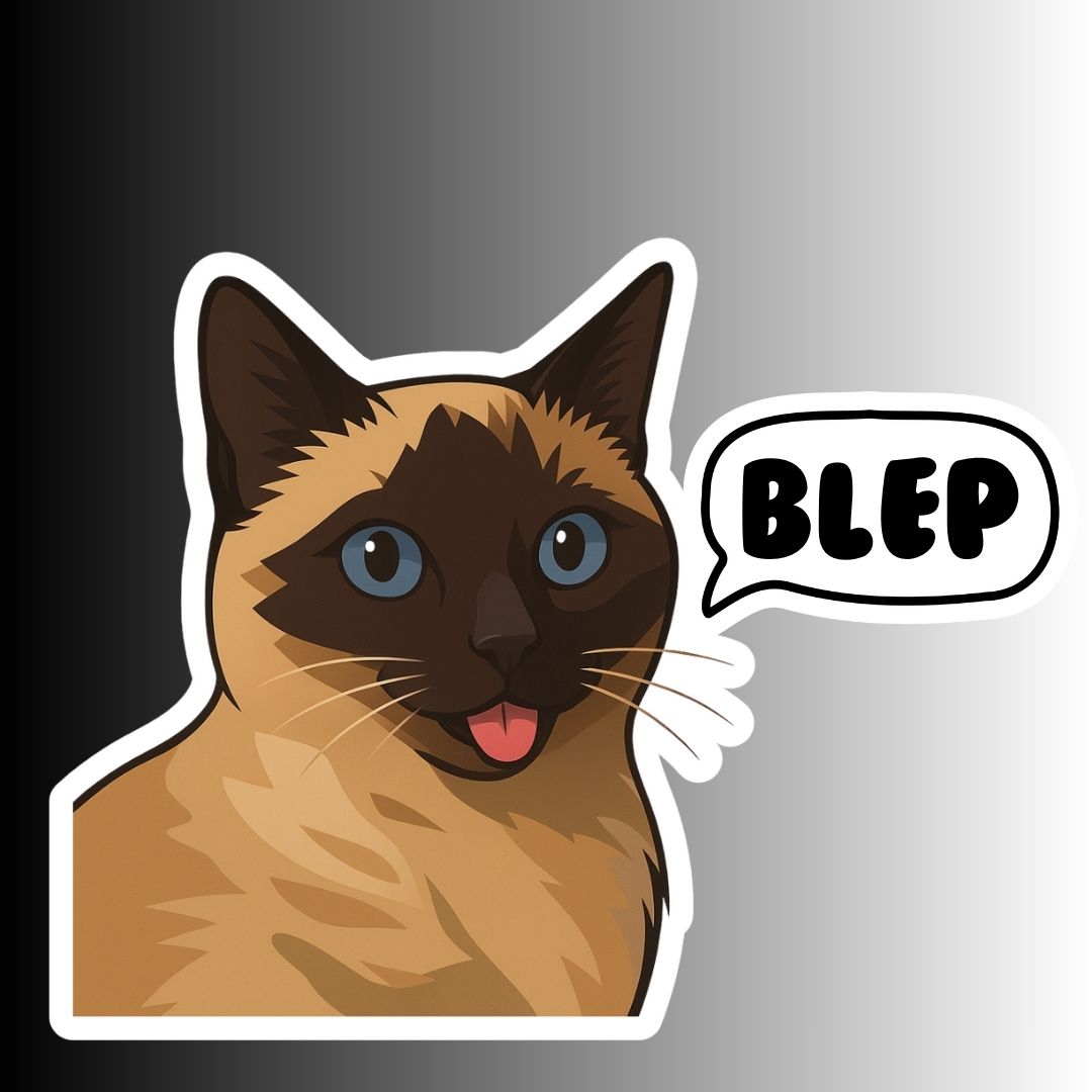 "BLEP" Sarcastic Cat Sticker