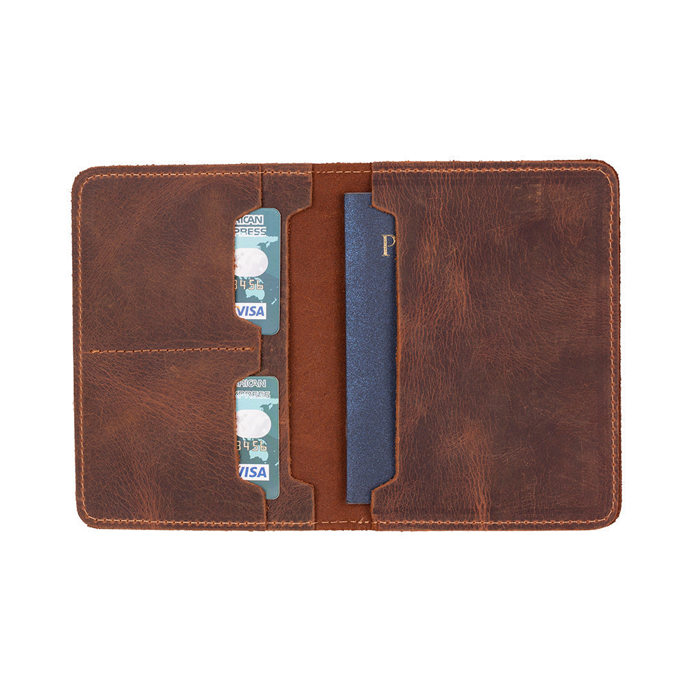 Yuma Genuine Leather Passport Wallet - Handmade Travel Document Holder - Concordia Style Boutique