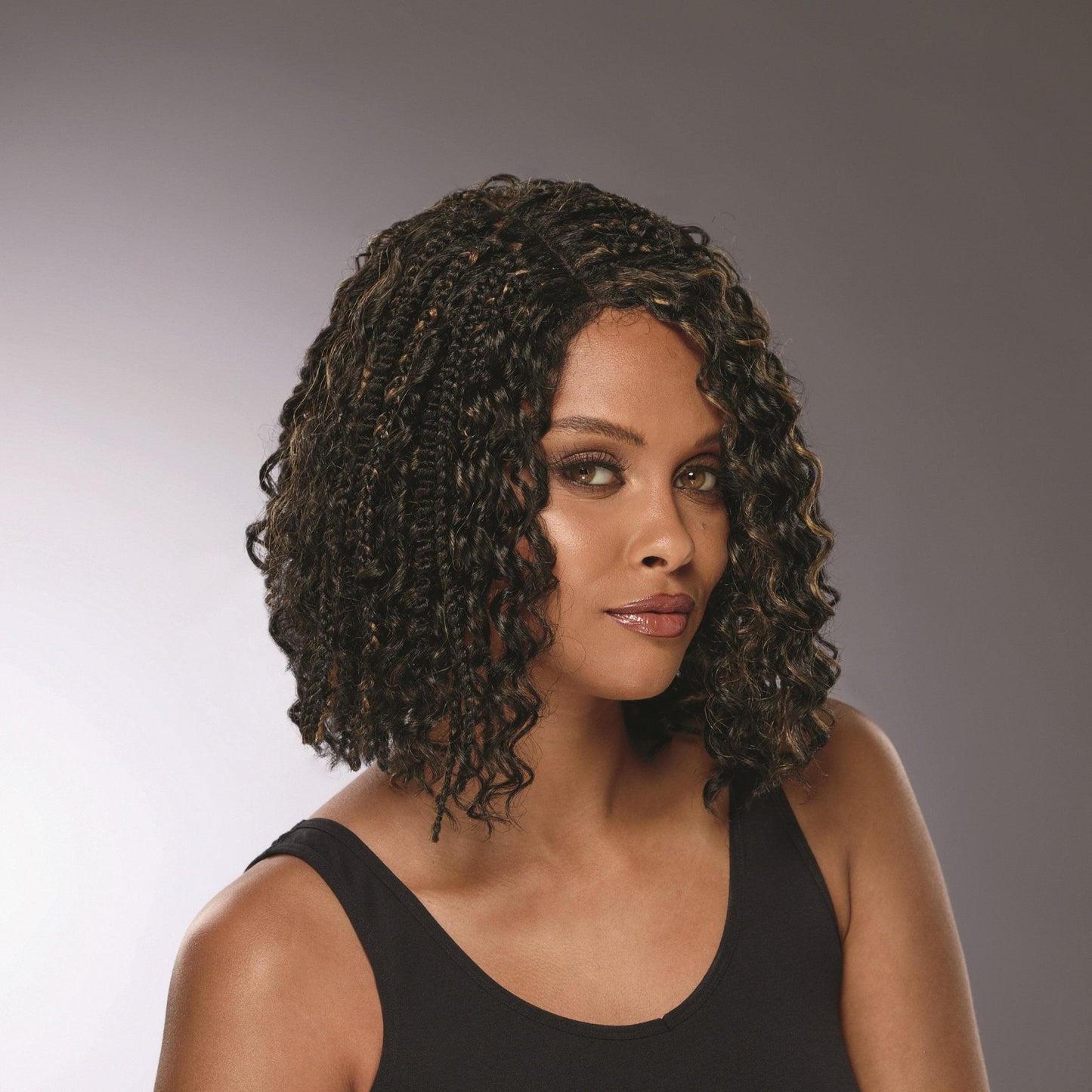 Ebonee Hand-tied monofilament lace part Hand-braided Extended neck wig by Especially Yours®
