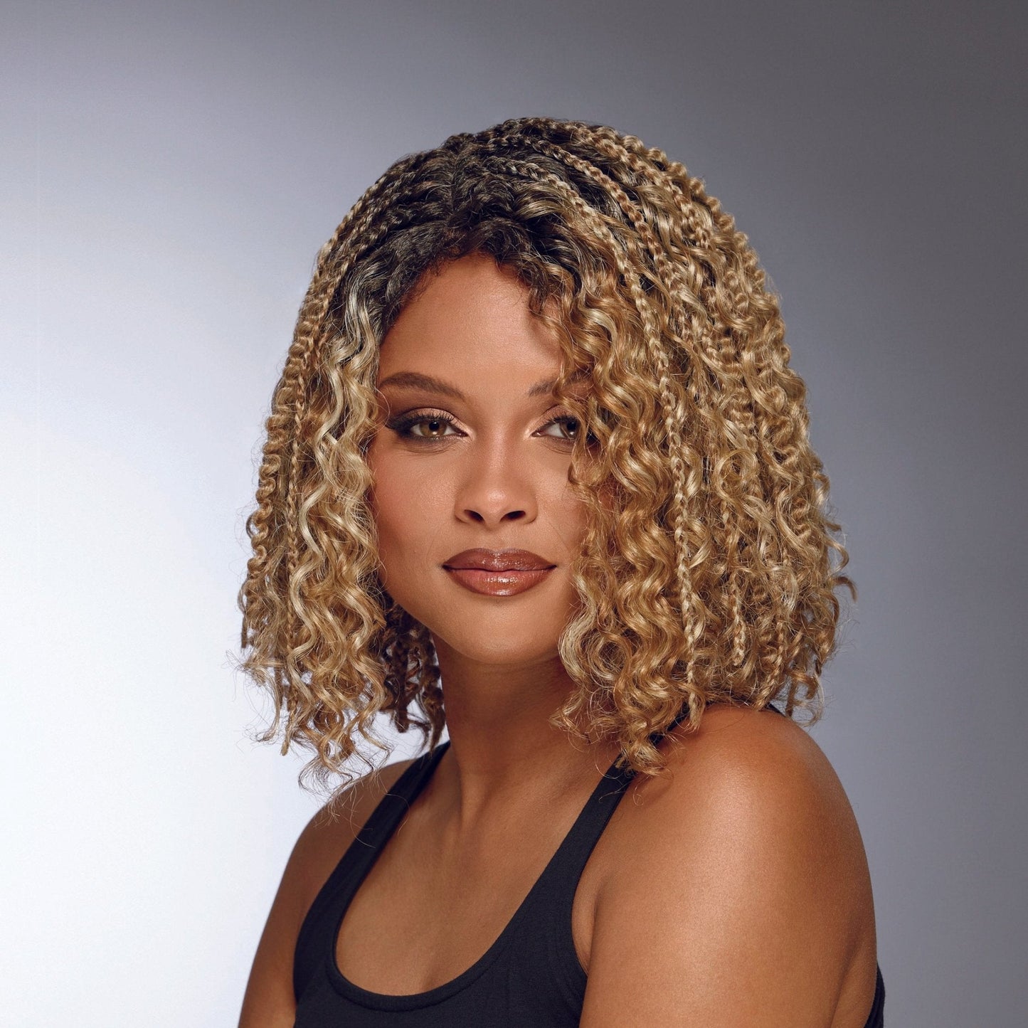 Ebonee Hand-tied monofilament lace part Hand-braided Extended neck wig by Especially Yours®