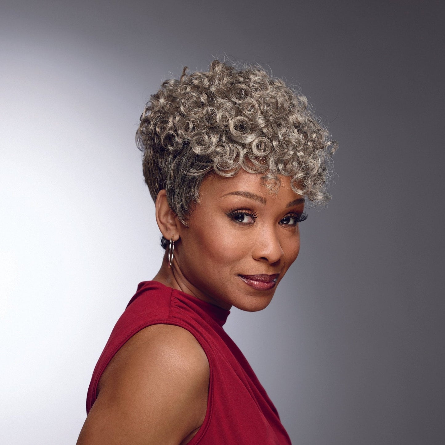 Nori Wig Hand-tied lace part top twists into curls Especially Yours®