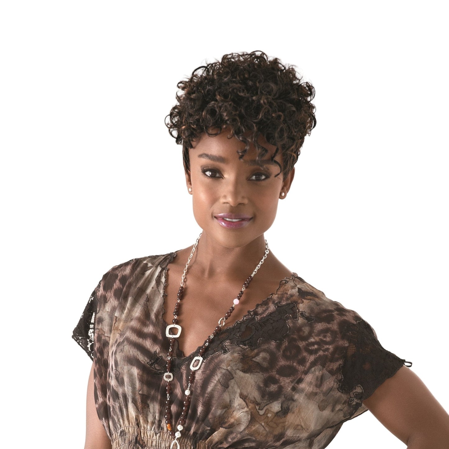 Nori Wig Hand-tied lace part top twists into curls Especially Yours®