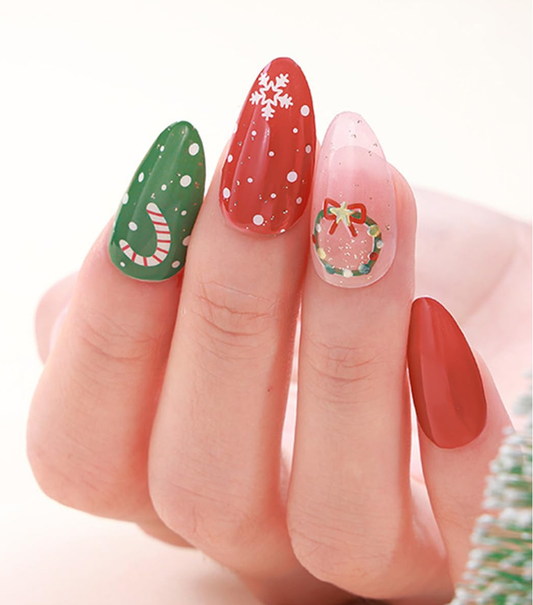 Christmas Joy Gel Nails