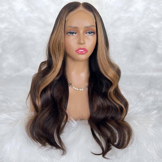 Zaria Glueless 5x5 HD Lace Professionally Colored 100% Human Hair Closure Wig