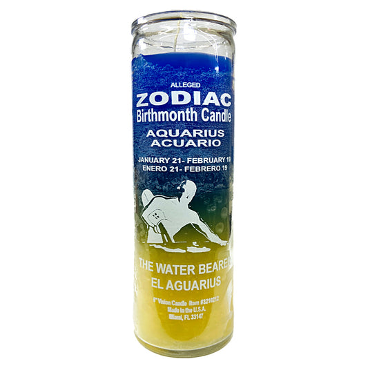 Zodiac Aquarius 7 Day Candle - Concordia Style Boutique