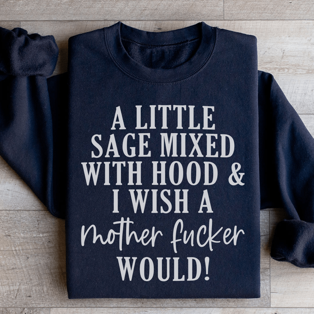 A Little Sage Mixed With Hood Sweatshirt - Concordia Style Boutique