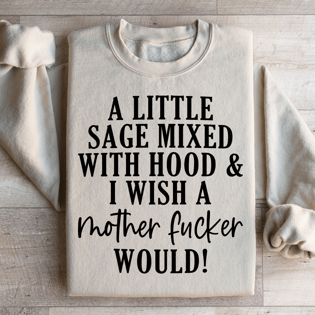 A Little Sage Mixed With Hood Sweatshirt - Concordia Style Boutique