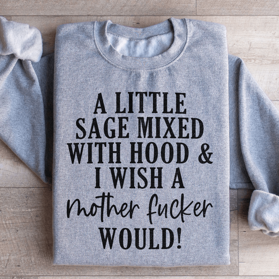 A Little Sage Mixed With Hood Sweatshirt - Concordia Style Boutique