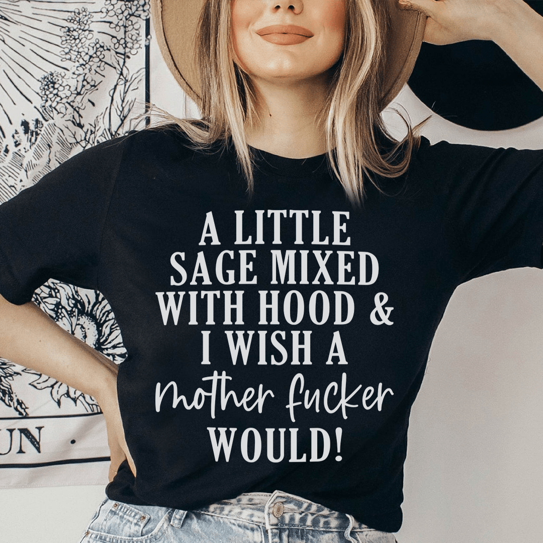 A Little Sage Mixed With Hood Tee - Concordia Style Boutique