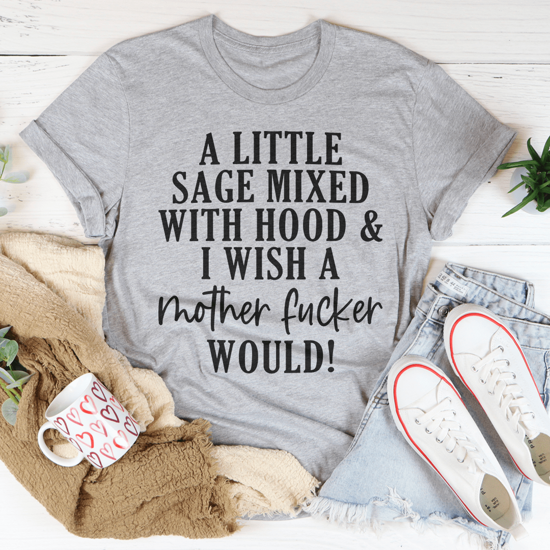 A Little Sage Mixed With Hood Tee - Concordia Style Boutique