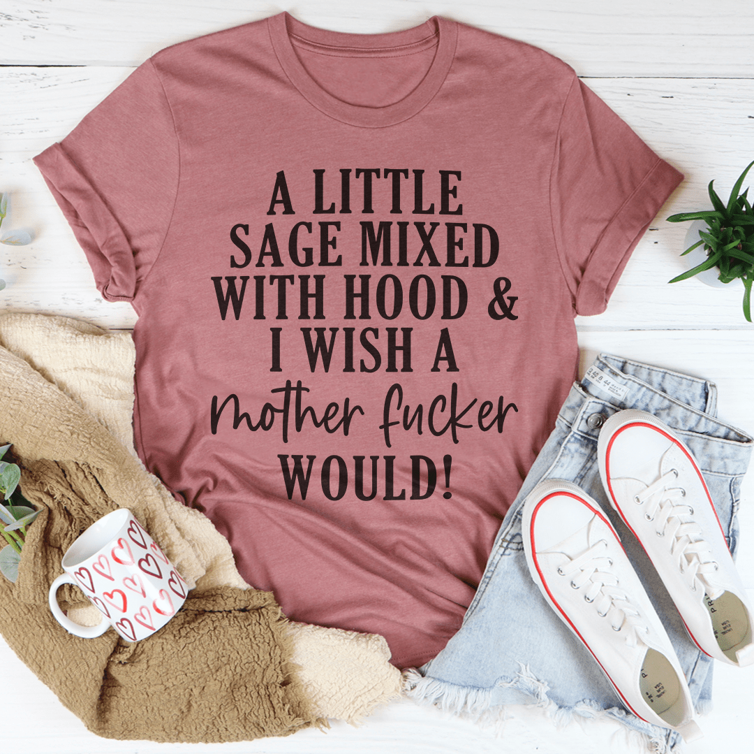 A Little Sage Mixed With Hood Tee - Concordia Style Boutique