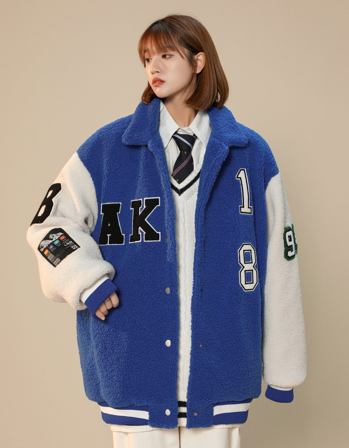 Women's Year 94 Furry Varsity Jacket - Concordia Style Boutique