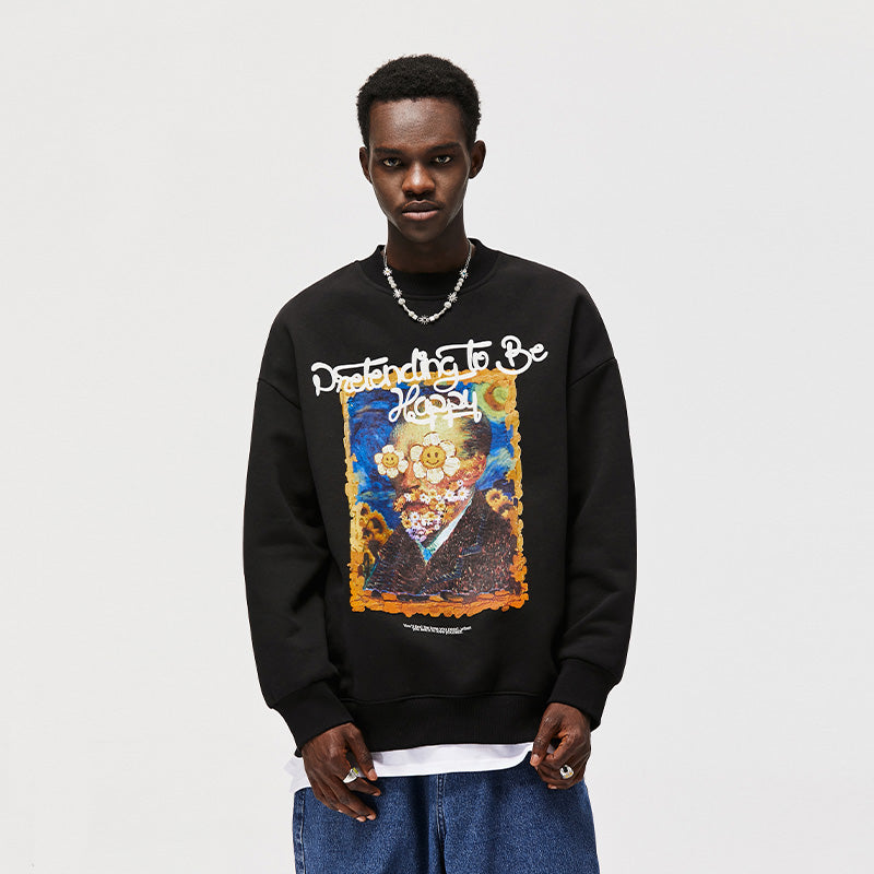 Van Gogh Daisy Flower Crew - Concordia Style Boutique