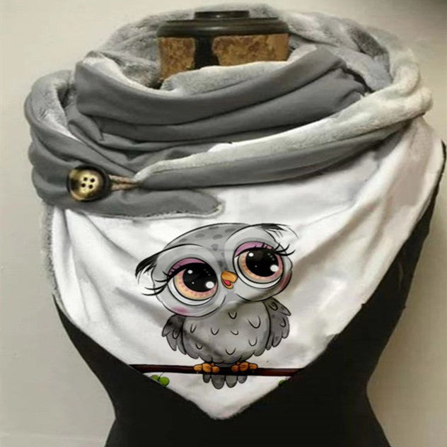 Women's Cotton Malaysia Warm Button Scarf