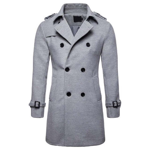 Woolen Overcoat - Medium Length - Euro Size - Premium Jacket from Concordia Style Boutique - Just $59.59! Shop now at Concordia Style Boutique