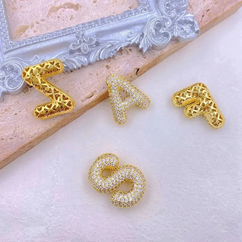 EmberLuxe "Glimmer" Bubble Letter Pendant (A-K)