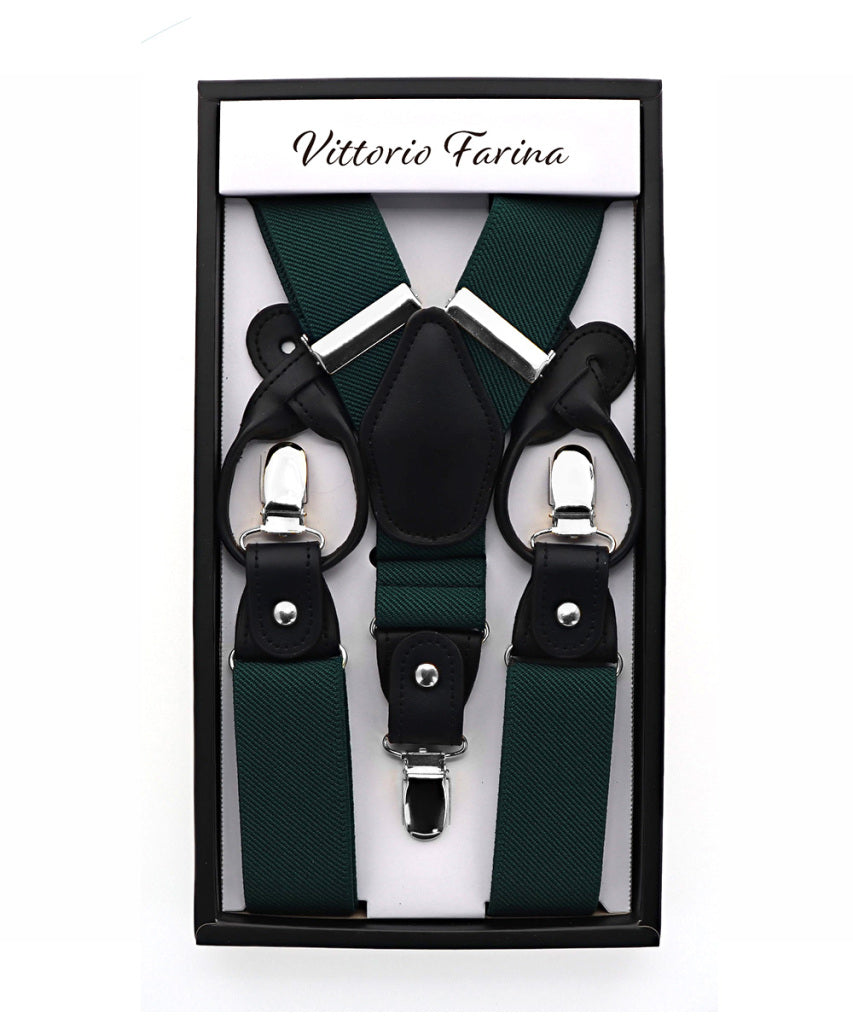 Vittorio Farina Men's Convertible Suspender in Gift Box: 70% Polyester & 30% Elastomer - Concordia Style Boutique